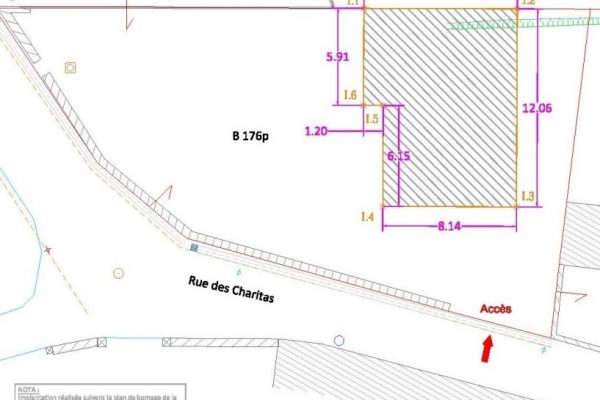 Implantation d'une maison individuelle