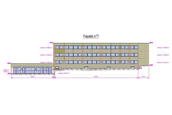 Plan d'une façade